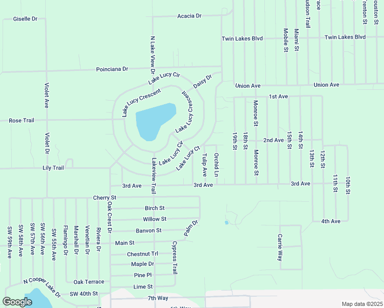 map of restaurants, bars, coffee shops, grocery stores, and more near 207 Lake Lucy Court in Interlachen
