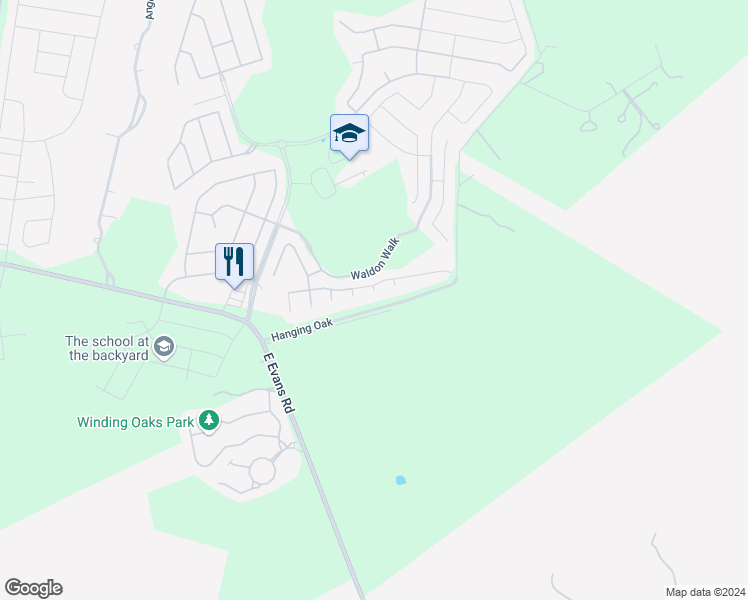 map of restaurants, bars, coffee shops, grocery stores, and more near 21503 Riverton Rise in San Antonio