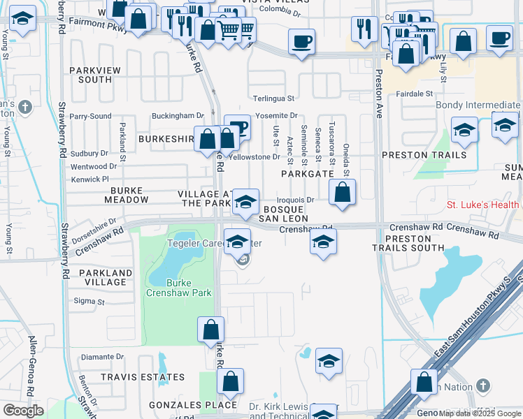 map of restaurants, bars, coffee shops, grocery stores, and more near 4226 Iroquois Drive in Pasadena
