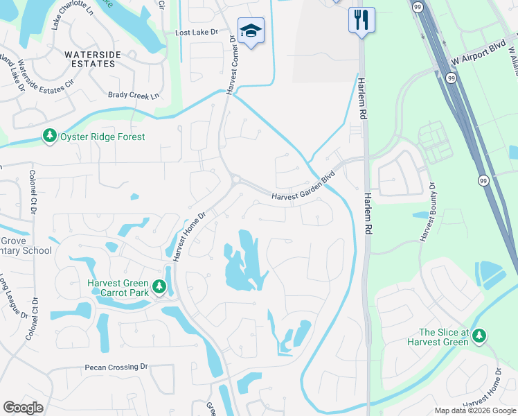 map of restaurants, bars, coffee shops, grocery stores, and more near 843 Butterfly Garden Trail in Richmond
