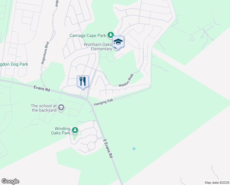 map of restaurants, bars, coffee shops, grocery stores, and more near 21514 Foxpark Lodge in San Antonio