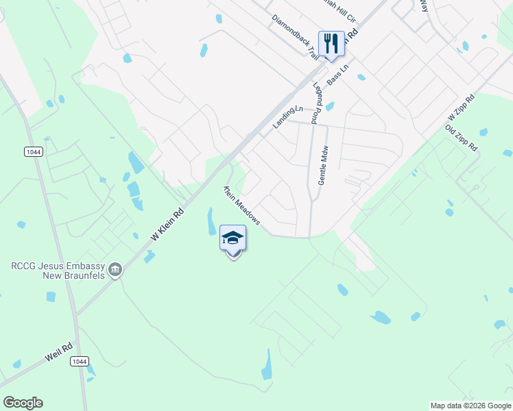 map of restaurants, bars, coffee shops, grocery stores, and more near 4209 Gale Meadows in New Braunfels