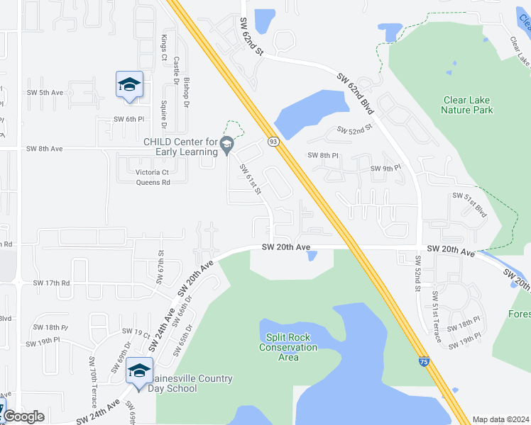 map of restaurants, bars, coffee shops, grocery stores, and more near 6030 Southwest 12 Place in Gainesville