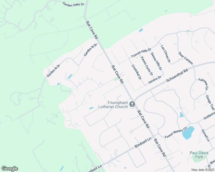 map of restaurants, bars, coffee shops, grocery stores, and more near 8450 Park Lane Drive in Garden Ridge