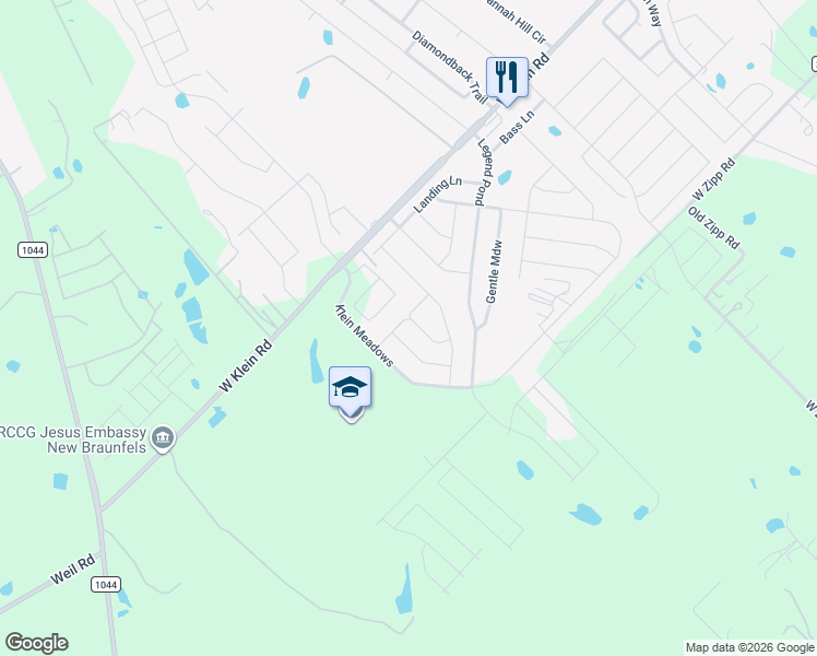 map of restaurants, bars, coffee shops, grocery stores, and more near 4209 Gale Meadows in New Braunfels