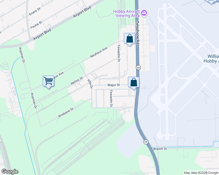 map of restaurants, bars, coffee shops, grocery stores, and more near 8705 Tweed Drive in Houston