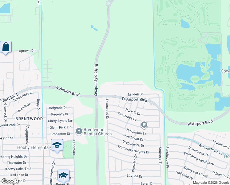 map of restaurants, bars, coffee shops, grocery stores, and more near 12902 Simsview Drive in Houston