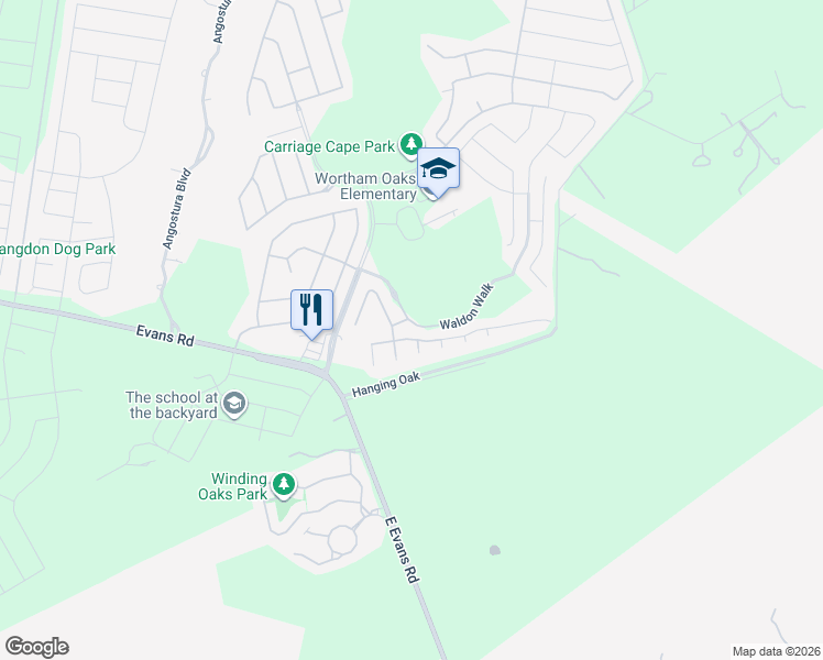 map of restaurants, bars, coffee shops, grocery stores, and more near 21514 Foxpark Lodge in San Antonio