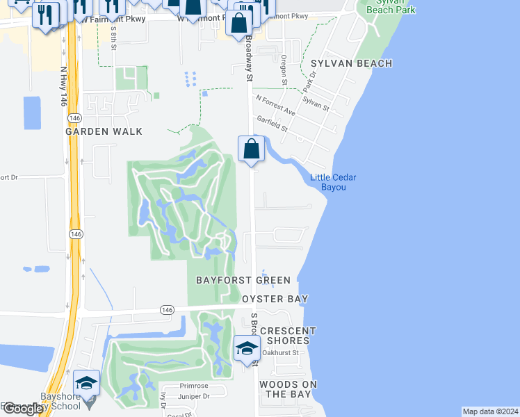 map of restaurants, bars, coffee shops, grocery stores, and more near 701 South R Street in La Porte