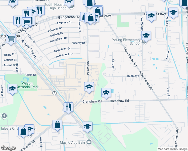 map of restaurants, bars, coffee shops, grocery stores, and more near 4415 Shaver Street in Pasadena