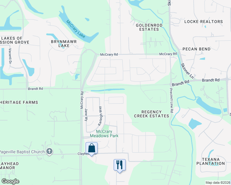 map of restaurants, bars, coffee shops, grocery stores, and more near 3543 Sunlight Springs Street in Richmond