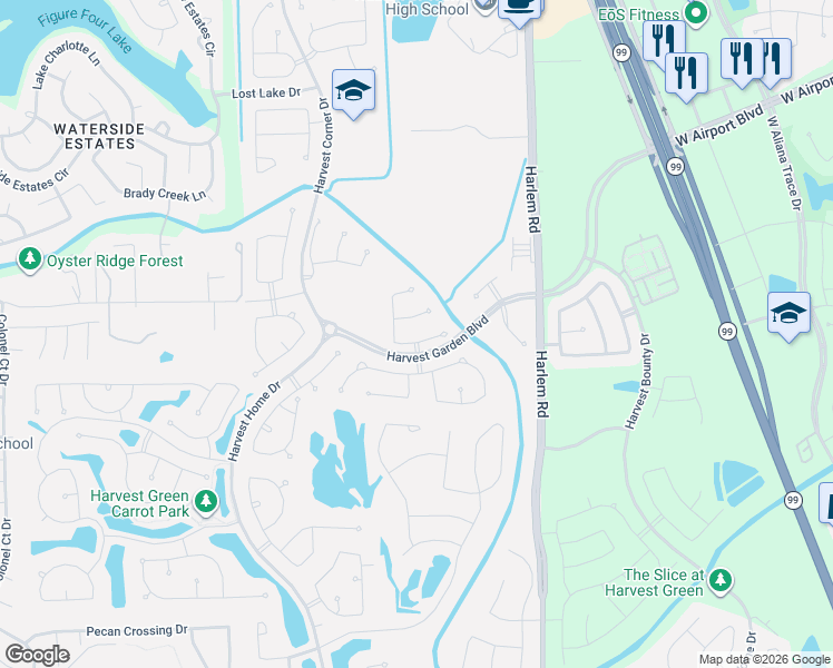 map of restaurants, bars, coffee shops, grocery stores, and more near 719 Suncatcher Circle in Richmond