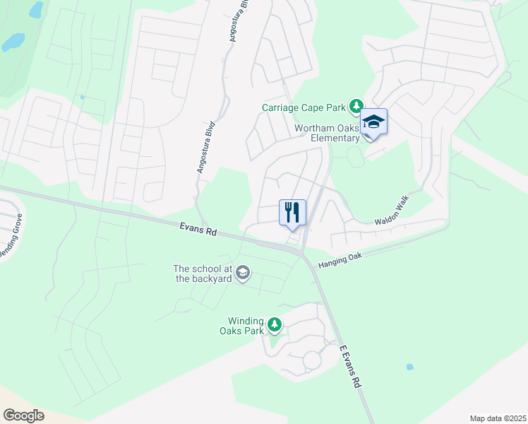 map of restaurants, bars, coffee shops, grocery stores, and more near 5506 Thunder Oaks in San Antonio