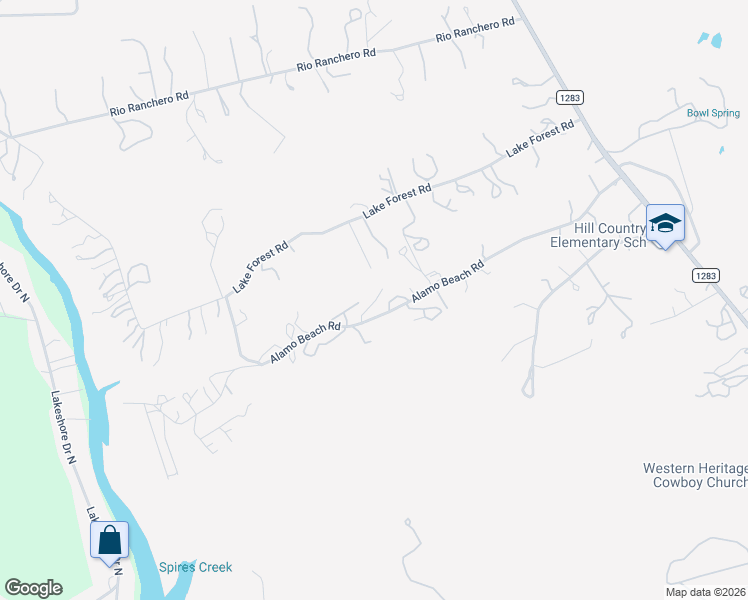 map of restaurants, bars, coffee shops, grocery stores, and more near 792 Alamo Beach Road in Pipe Creek