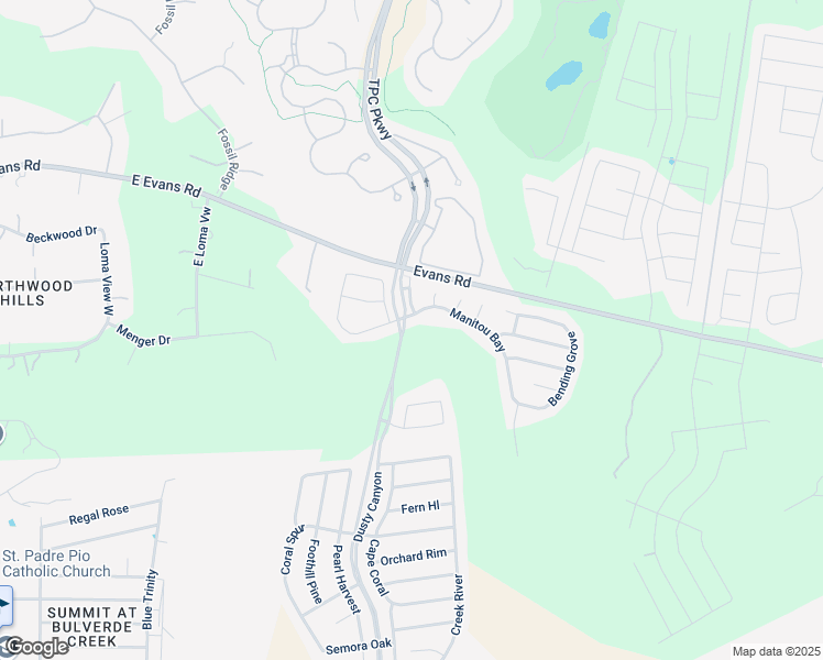 map of restaurants, bars, coffee shops, grocery stores, and more near 4506 Manitou Bay in San Antonio