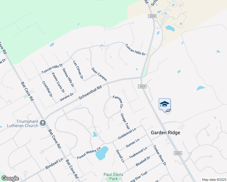 map of restaurants, bars, coffee shops, grocery stores, and more near 21401 Fairview Circle in Garden Ridge