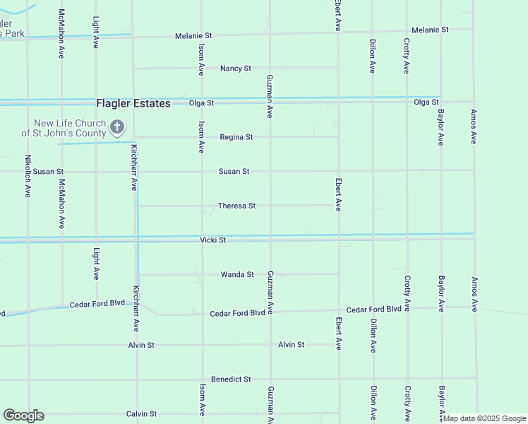 map of restaurants, bars, coffee shops, grocery stores, and more near 4305 Theresa Street in Hastings