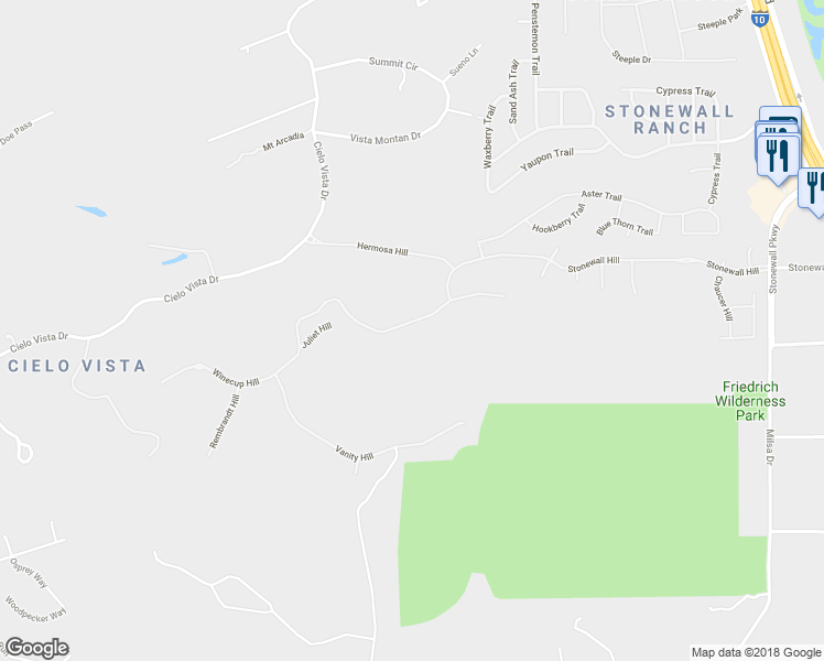 map of restaurants, bars, coffee shops, grocery stores, and more near 7906 Winecup Hill in San Antonio