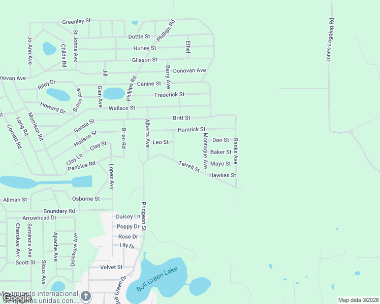map of restaurants, bars, coffee shops, grocery stores, and more near 126 Terrell Street in Interlachen
