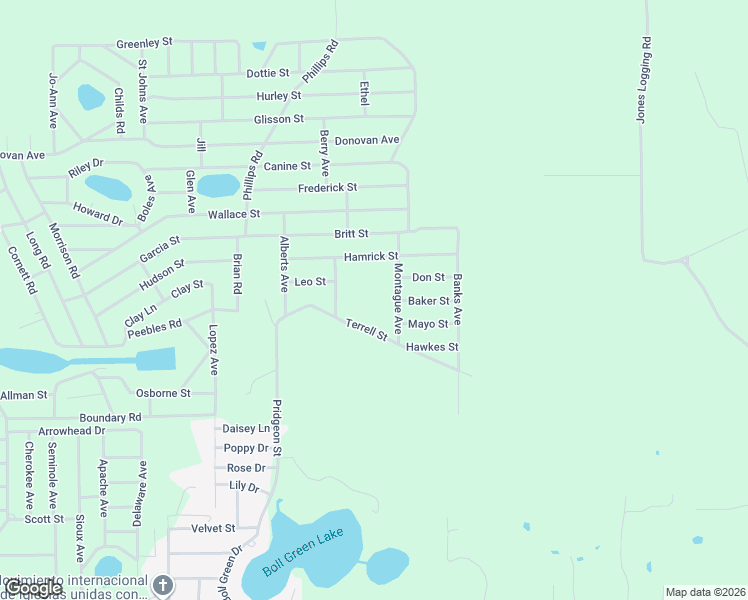 map of restaurants, bars, coffee shops, grocery stores, and more near 126 Terrell Street in Interlachen