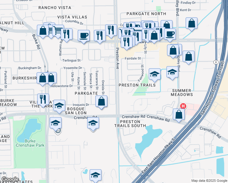 map of restaurants, bars, coffee shops, grocery stores, and more near 4416 Kiowa in Pasadena