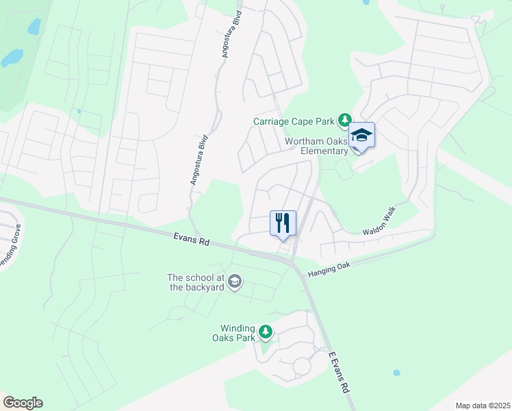 map of restaurants, bars, coffee shops, grocery stores, and more near 5506 Thunder Oaks in San Antonio