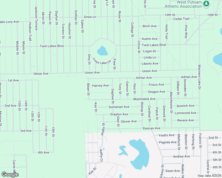 map of restaurants, bars, coffee shops, grocery stores, and more near 101 Harvey Avenue in Interlachen
