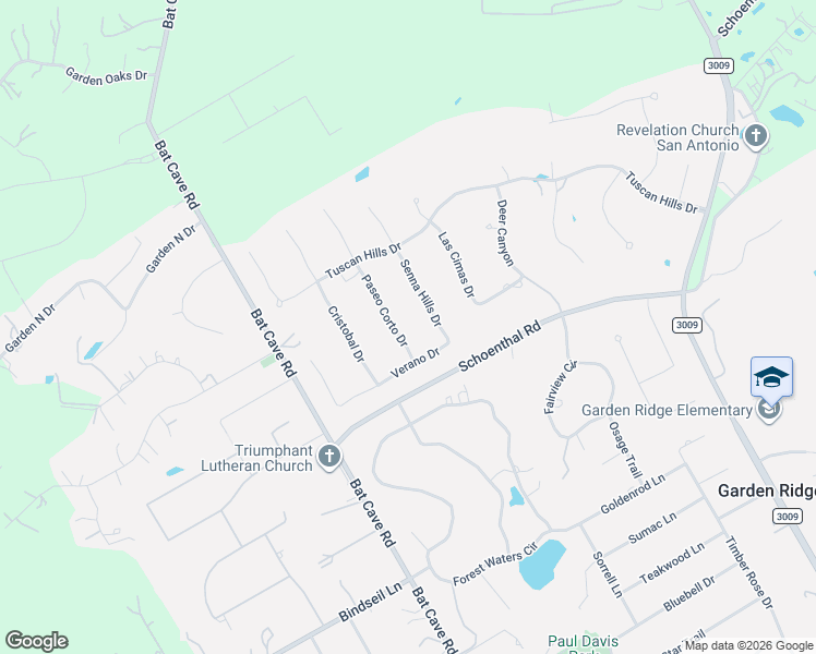 map of restaurants, bars, coffee shops, grocery stores, and more near 21909 Senna Hills Drive in Garden Ridge