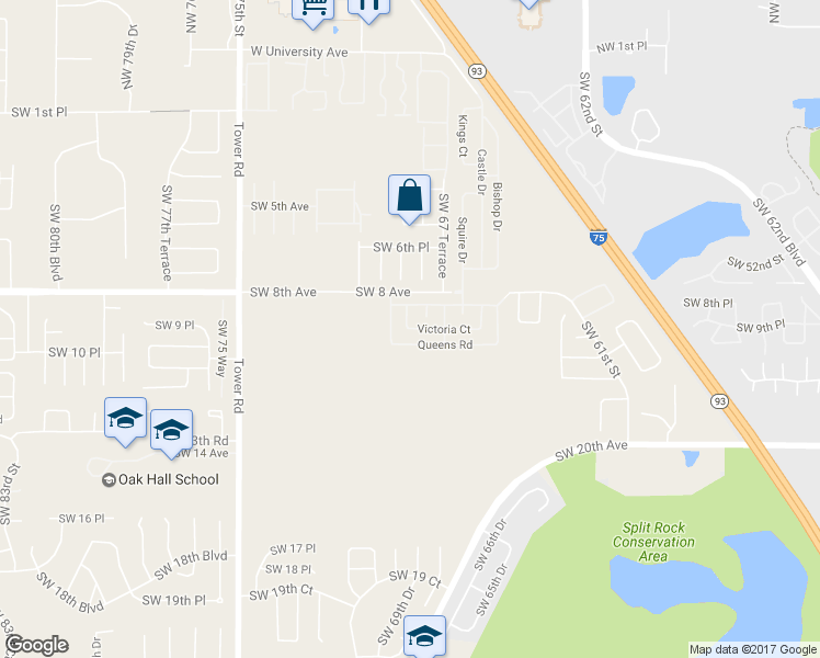 map of restaurants, bars, coffee shops, grocery stores, and more near 853 Victoria Court in Gainesville