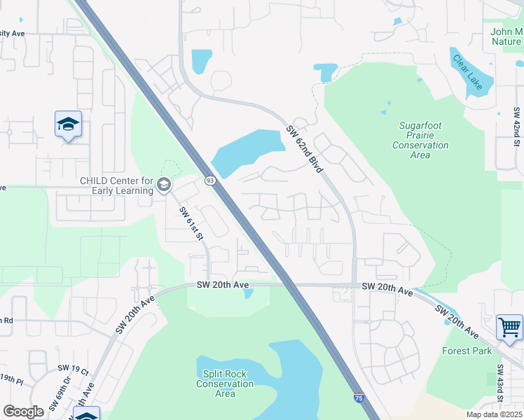 map of restaurants, bars, coffee shops, grocery stores, and more near 826 Southwest 57th Drive in Gainesville
