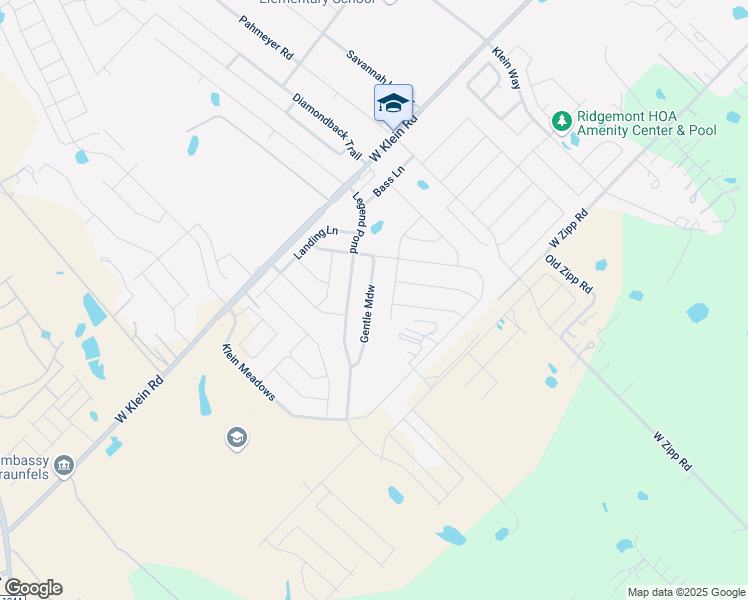 map of restaurants, bars, coffee shops, grocery stores, and more near 3939 Gentle Meadow in New Braunfels