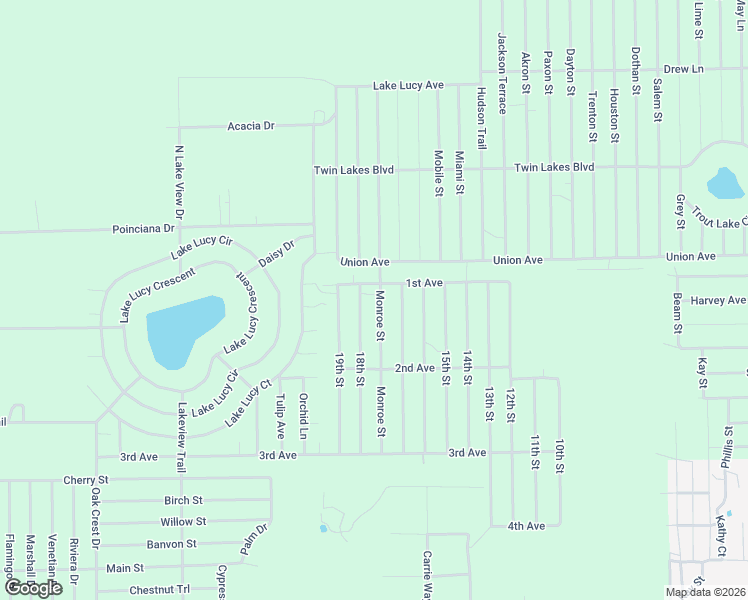 map of restaurants, bars, coffee shops, grocery stores, and more near 245 Monroe Street in Interlachen