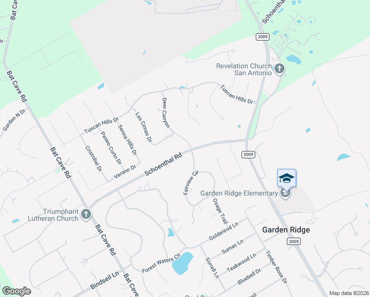 map of restaurants, bars, coffee shops, grocery stores, and more near 21911 Deer Canyon in Garden Ridge