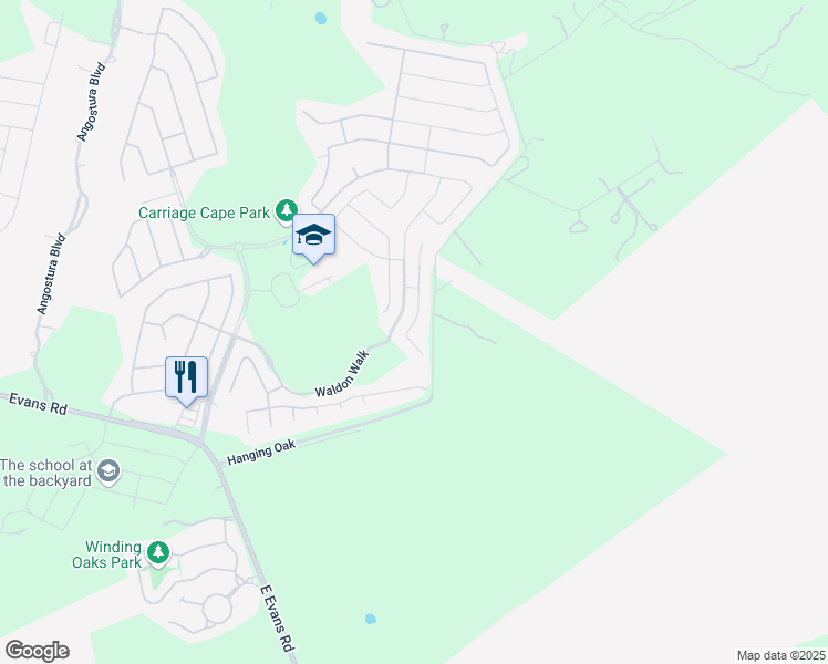 map of restaurants, bars, coffee shops, grocery stores, and more near 21812 Waldon Manor in San Antonio