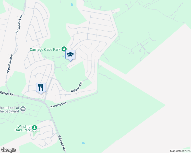 map of restaurants, bars, coffee shops, grocery stores, and more near 21812 Waldon Manor in San Antonio