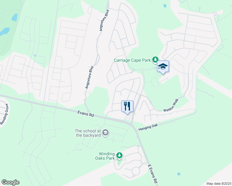 map of restaurants, bars, coffee shops, grocery stores, and more near 5502 Waldon Walk in San Antonio