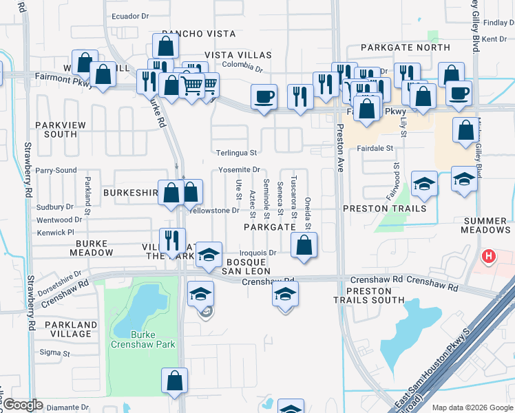 map of restaurants, bars, coffee shops, grocery stores, and more near 4323 Aztec St in Pasadena