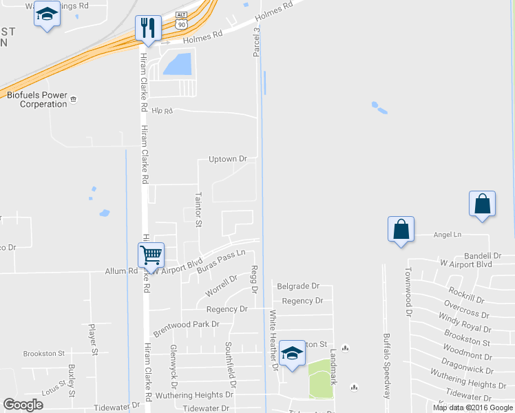 map of restaurants, bars, coffee shops, grocery stores, and more near 12703 Sandbur Valley Way in Houston