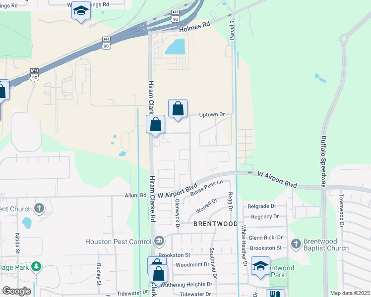 map of restaurants, bars, coffee shops, grocery stores, and more near 12676 Taintor Street in Houston