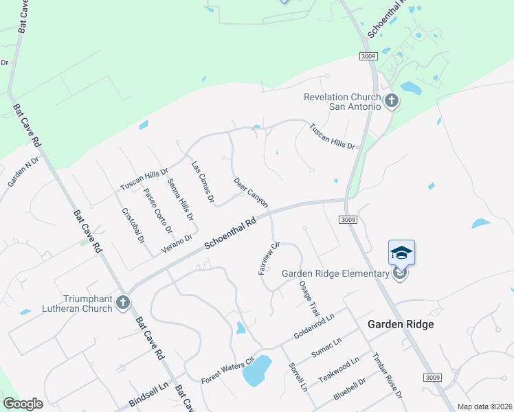map of restaurants, bars, coffee shops, grocery stores, and more near 21911 Deer Canyon in Garden Ridge