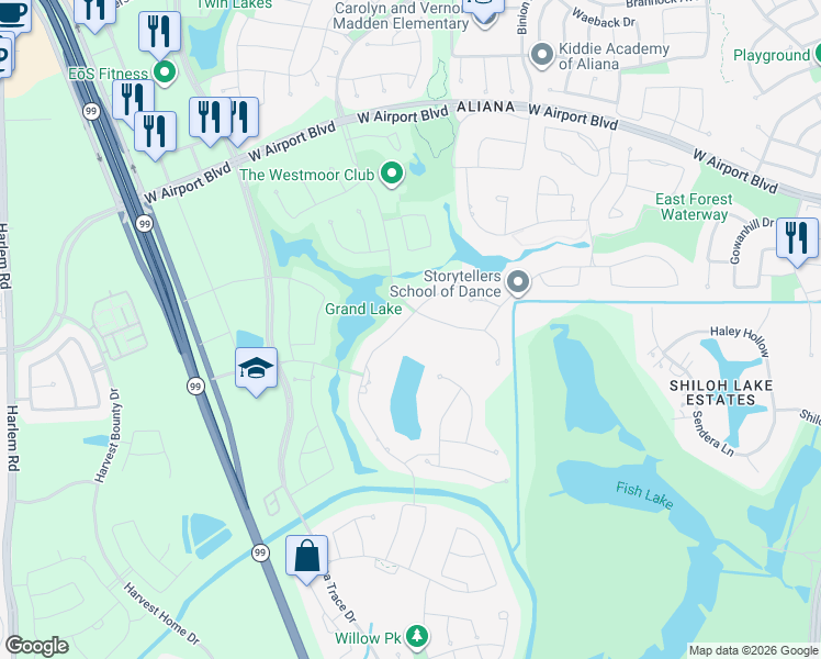 map of restaurants, bars, coffee shops, grocery stores, and more near 11607 Kirkshaw Drive in Richmond