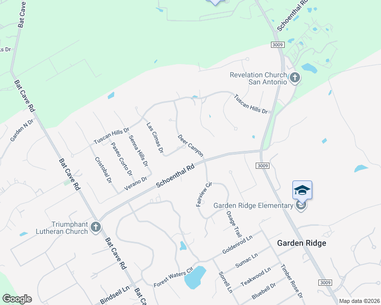 map of restaurants, bars, coffee shops, grocery stores, and more near 21911 Deer Canyon in Garden Ridge