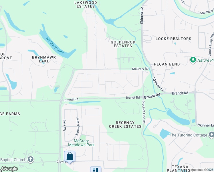map of restaurants, bars, coffee shops, grocery stores, and more near 4002-4150 McCrary Road in Richmond