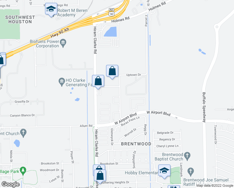 map of restaurants, bars, coffee shops, grocery stores, and more near 12676 Taintor Street in Houston