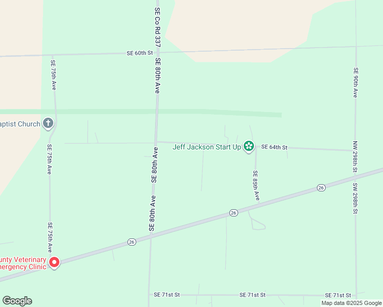 map of restaurants, bars, coffee shops, grocery stores, and more near 6409 Southeast 82nd Avenue in Newberry