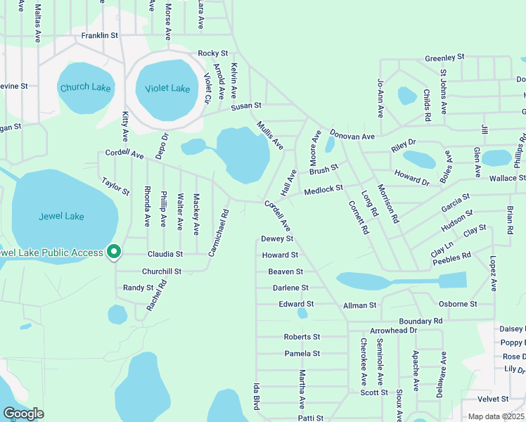 map of restaurants, bars, coffee shops, grocery stores, and more near 481 Cordell Avenue in Interlachen