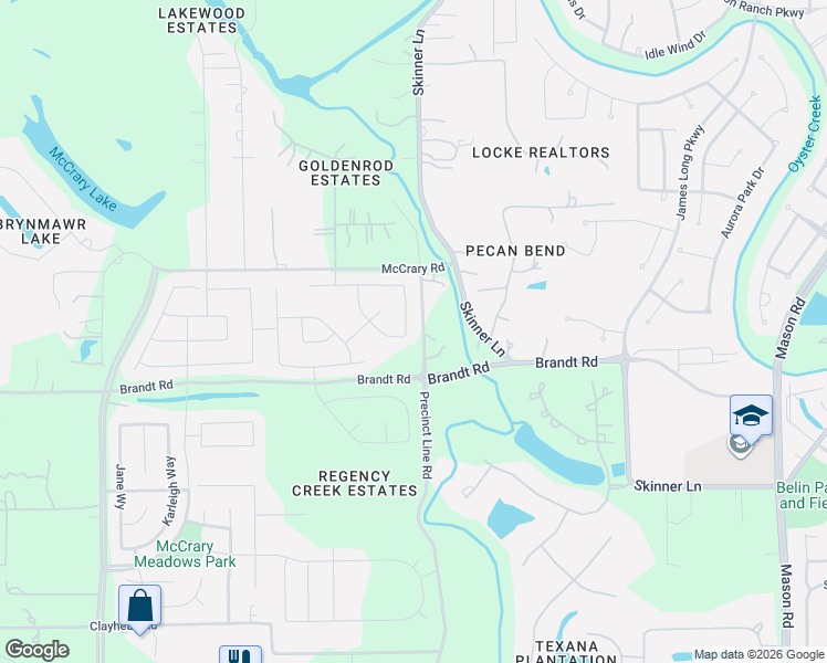 map of restaurants, bars, coffee shops, grocery stores, and more near 3371-3799 Precinct Line Road in Richmond