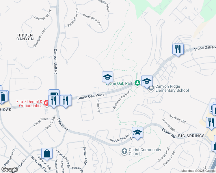 map of restaurants, bars, coffee shops, grocery stores, and more near in San Antonio