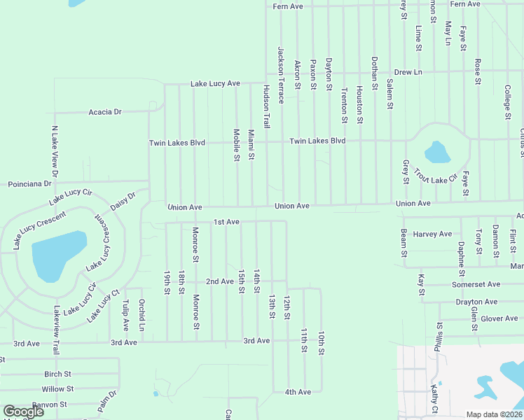 map of restaurants, bars, coffee shops, grocery stores, and more near 104 Hudson Trail in Interlachen