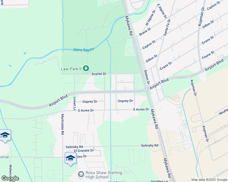 map of restaurants, bars, coffee shops, grocery stores, and more near 10511 Chickadee Lane in Houston